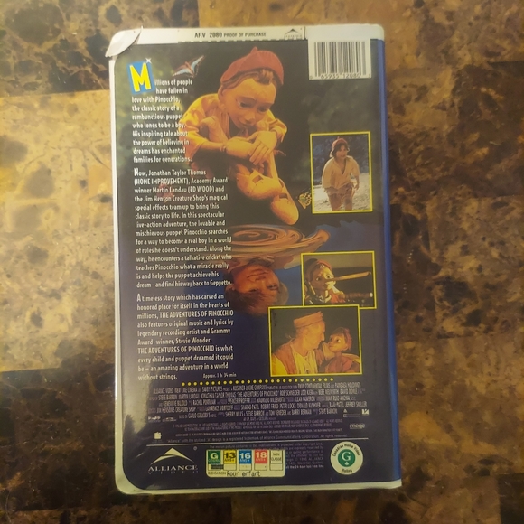 💥3/$25💥 The Adventures of Pinocchio VHS Movie (1996) - Picture 3 of 4